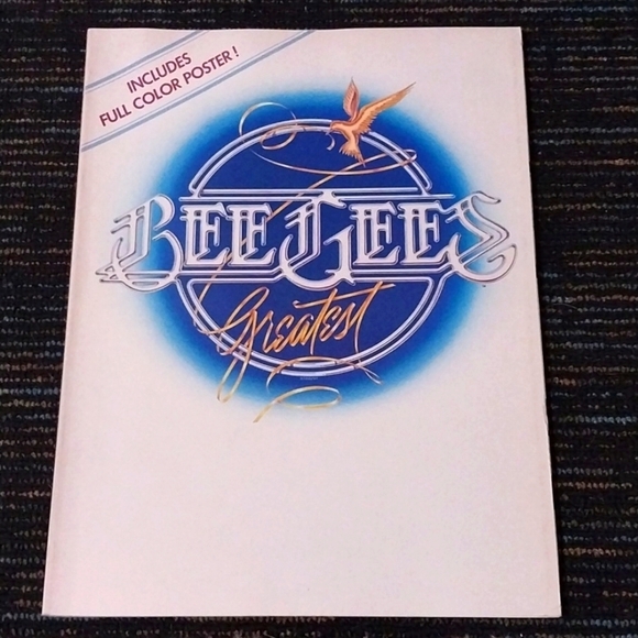 🔵BOGO FREE🔵 Vintage 1980 Bee Gees Greatest Music Song Book w Poster - Picture 1 of 8
